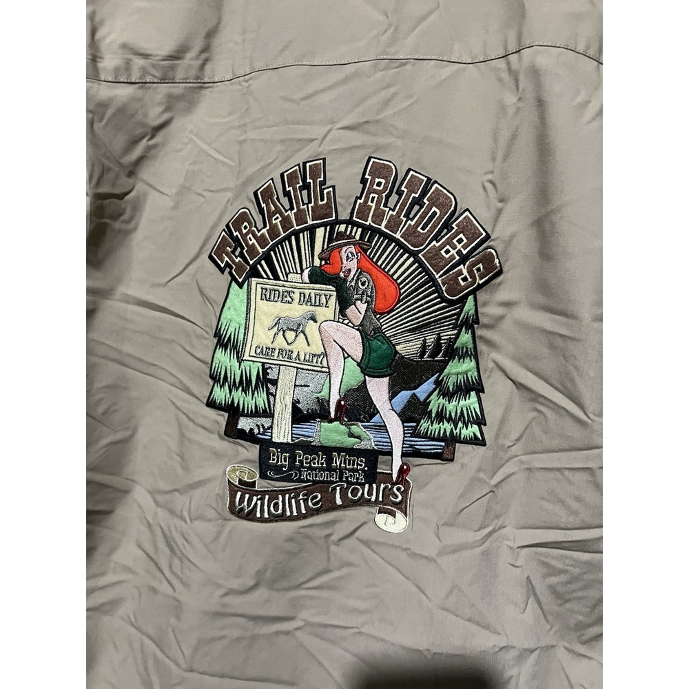 Disneyland Resort Cast Member Trail Rides Ranger Rabbit Shirt XL Embroidered